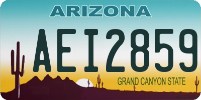 AZ license plate AEI2859