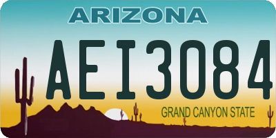 AZ license plate AEI3084