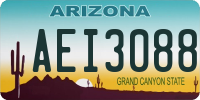 AZ license plate AEI3088