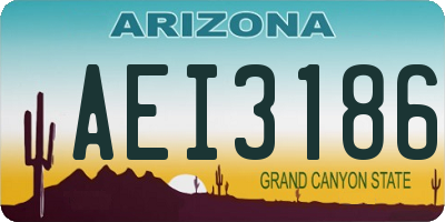 AZ license plate AEI3186