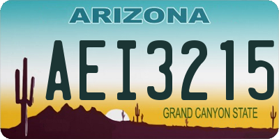 AZ license plate AEI3215