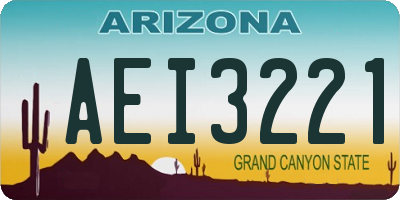 AZ license plate AEI3221