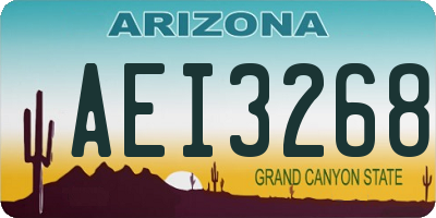 AZ license plate AEI3268