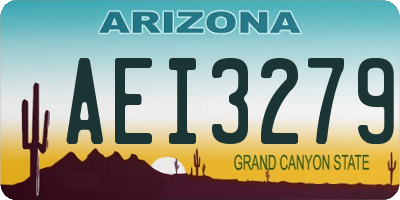 AZ license plate AEI3279