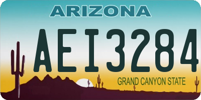 AZ license plate AEI3284