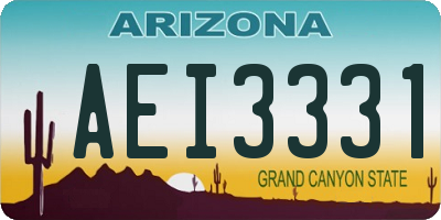 AZ license plate AEI3331