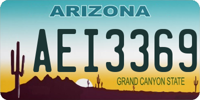 AZ license plate AEI3369