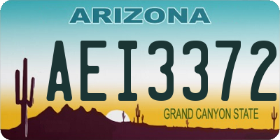 AZ license plate AEI3372