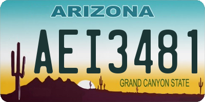 AZ license plate AEI3481