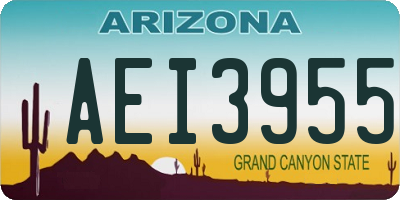 AZ license plate AEI3955