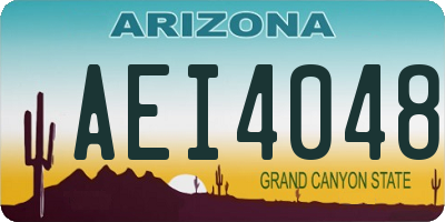 AZ license plate AEI4048
