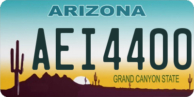 AZ license plate AEI4400