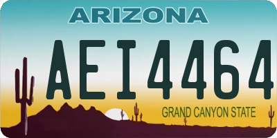 AZ license plate AEI4464