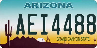 AZ license plate AEI4488