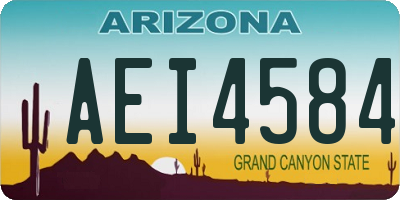 AZ license plate AEI4584