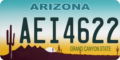 AZ license plate AEI4622