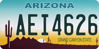 AZ license plate AEI4626