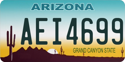 AZ license plate AEI4699