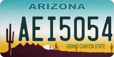 AZ license plate AEI5054