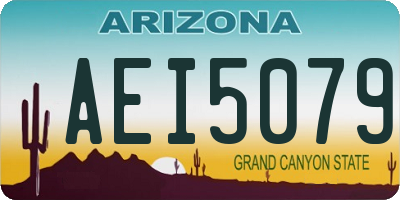 AZ license plate AEI5079