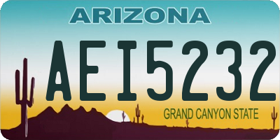 AZ license plate AEI5232