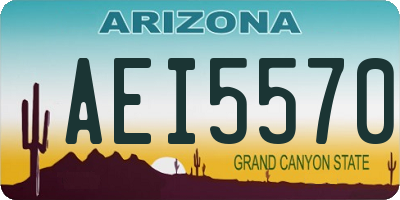 AZ license plate AEI5570