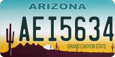 AZ license plate AEI5634