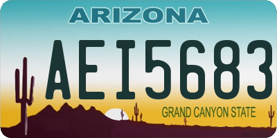 AZ license plate AEI5683