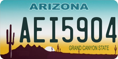 AZ license plate AEI5904