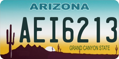 AZ license plate AEI6213