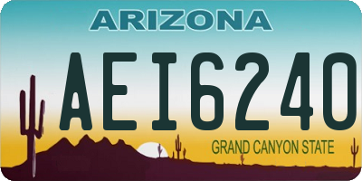AZ license plate AEI6240