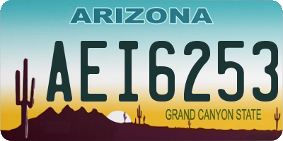 AZ license plate AEI6253