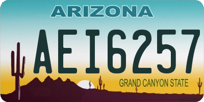 AZ license plate AEI6257