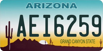 AZ license plate AEI6259