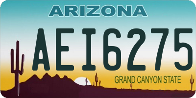 AZ license plate AEI6275