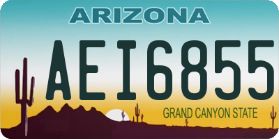 AZ license plate AEI6855