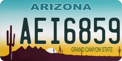 AZ license plate AEI6859