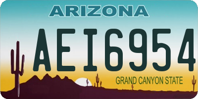 AZ license plate AEI6954