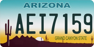 AZ license plate AEI7159