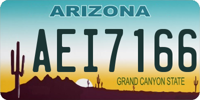 AZ license plate AEI7166