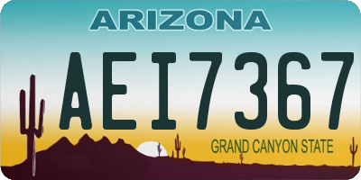 AZ license plate AEI7367