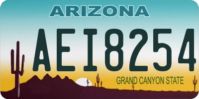 AZ license plate AEI8254