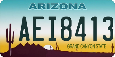 AZ license plate AEI8413