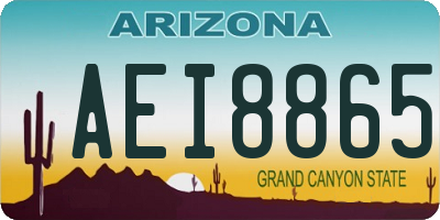 AZ license plate AEI8865