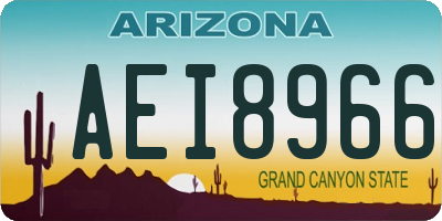 AZ license plate AEI8966