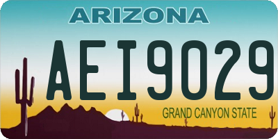AZ license plate AEI9029
