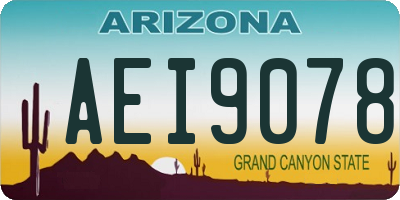 AZ license plate AEI9078