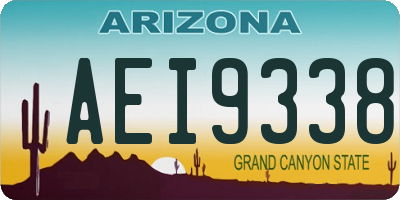 AZ license plate AEI9338