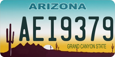 AZ license plate AEI9379