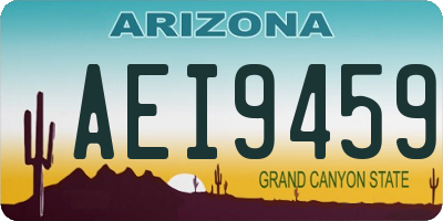 AZ license plate AEI9459